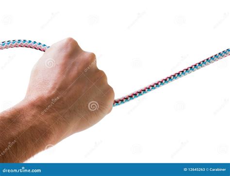La Mano Lleva A Cabo La Cuerda Imagen De Archivo Imagen De Color