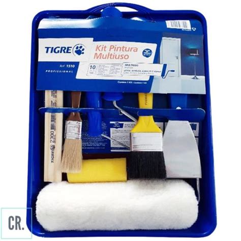 Kit De Pintura Tigre Pe As Multiuso Profissional Para Pintar