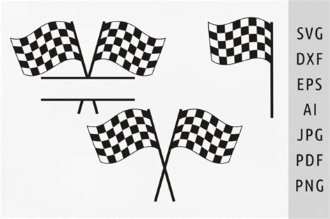 Racing Flag Svg Start Flags Checkered Graphic by Julia's digital ...