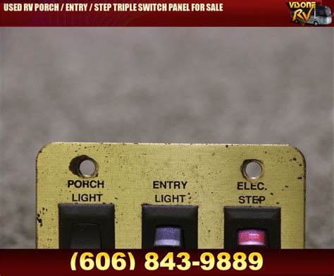 RV Components USED RV PORCH ENTRY STEP TRIPLE SWITCH PANEL FOR SALE