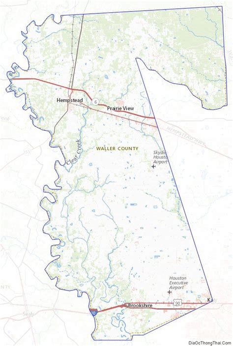 Topographic Map Of Waller County Texas Map Topographic Map Waller