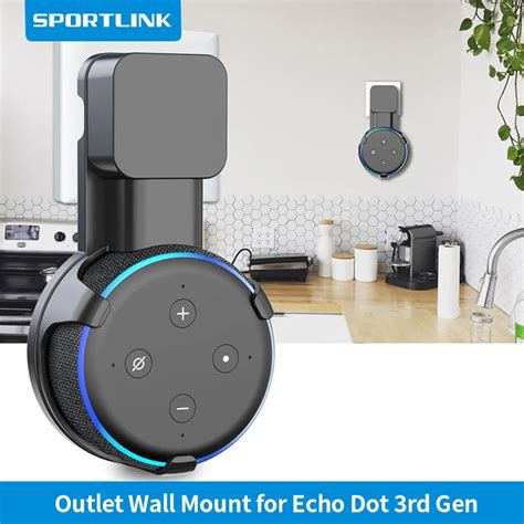 Sportlink Outlet Wall Mount Bracket Hanger For Alexa Echo Dot Support