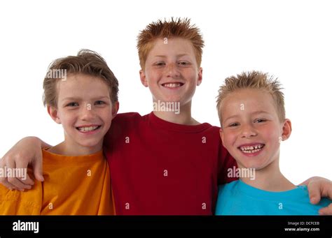 Portrait of three brothers Stock Photo - Alamy