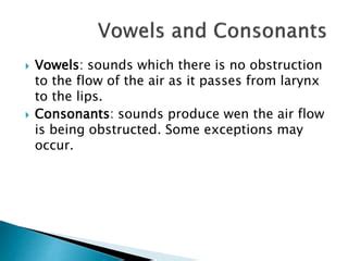 Production Of Speech Sound Vowels PPT