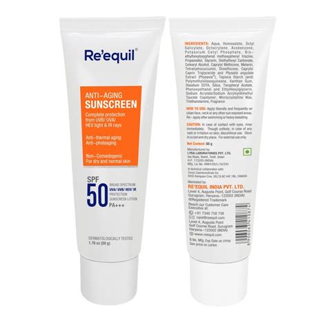 Re Equil Blue Light Infrared Protection Anti Aging Sunscreen Spf