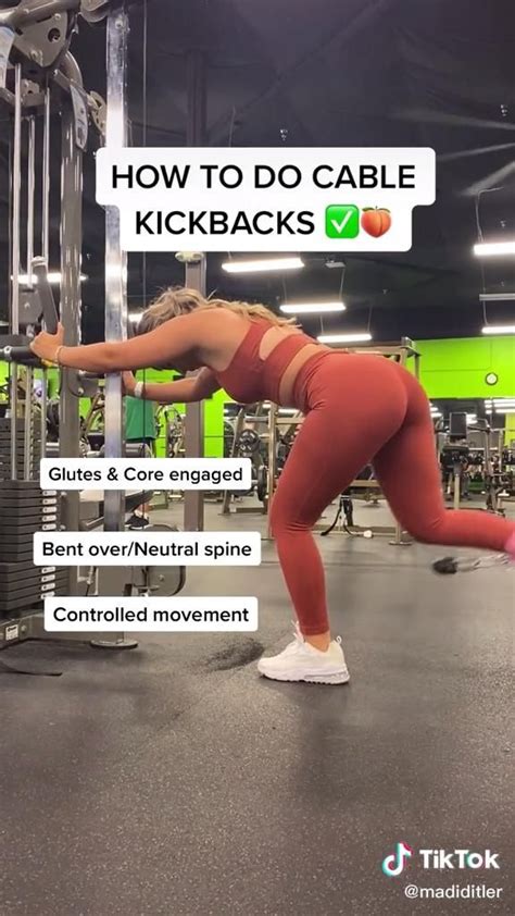 Cable Kickbacks Glute Exercises Cable Kickbacks Glutes Lower Body