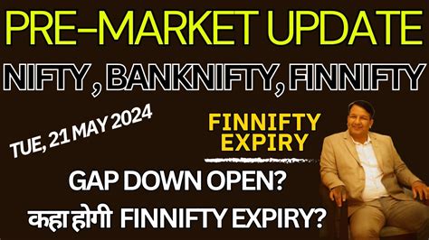 Gap Down Pre Market Update Today Banknifty Nifty Sensex Midcap Finnifty