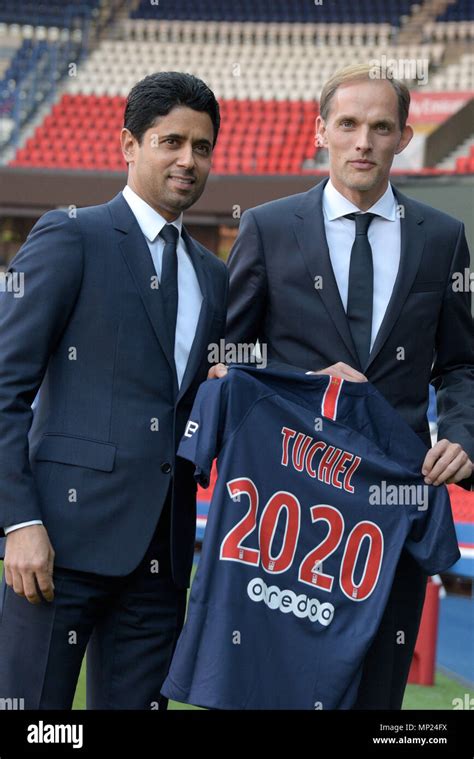 New Head Coach Of Psg Thomas Tuchel R And Psg President Nasser Al