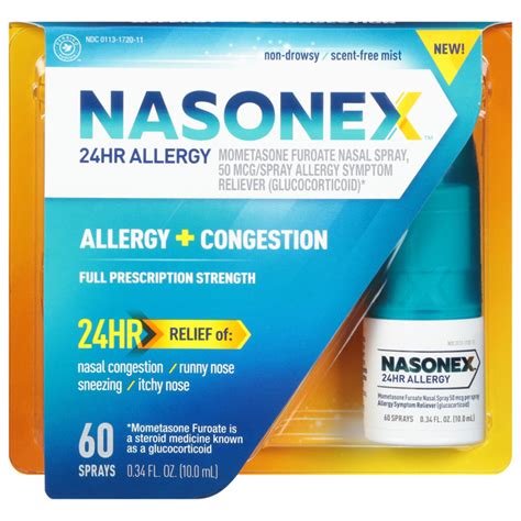 Save On Nasonex 24 Hour Non Drowsy Allergy Congestion Relief Spray 60 Sprays Order Online