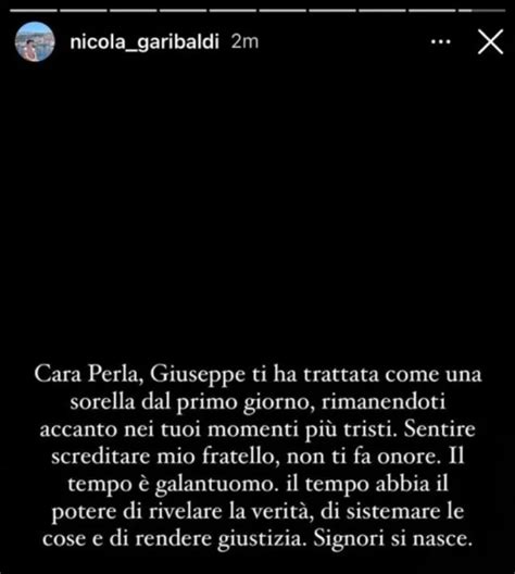 Perla Vatiero Critica Garibaldi La Reazione Del Fratello Nicola