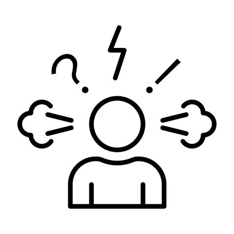 Angry Person Stress Or Anxiety Icon Symbol Frustration Burnout