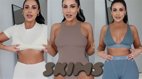 Huge SKIMS Try On Haul My Favorites Bodysuits Basics More YouTube