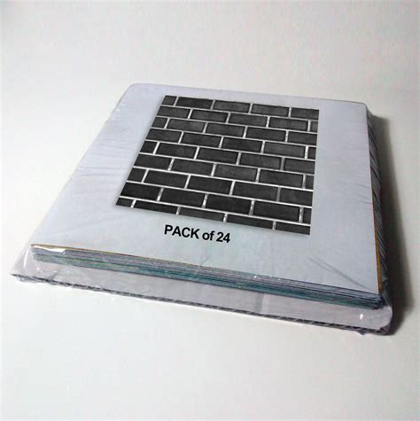 Black Brick Wall Tile, Waterproof Vinyl Tile Pack of 24, Tile Decals ...