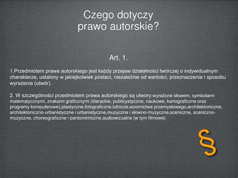 PPT Prawo Autorskie Ustawa Z Dnia 4 Lutego 1994 Roku PowerPoint