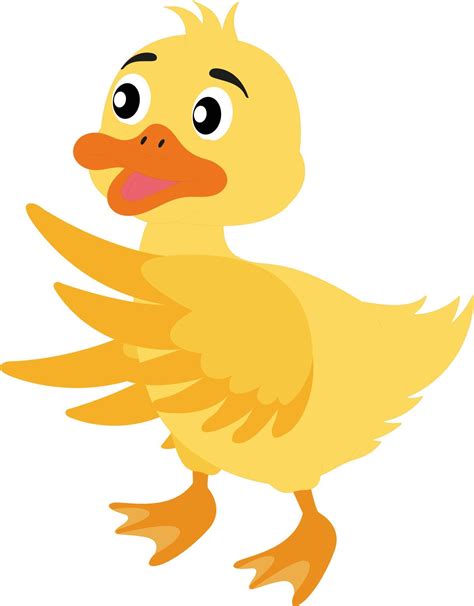 Cartoon Yellow Duck Vector 13266212 Vector Art At Vecteezy