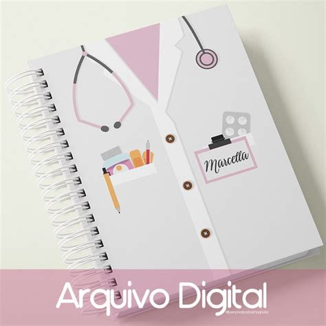 Caderno Jaleco Enfermagem Medicina Arquivo Digital Elo