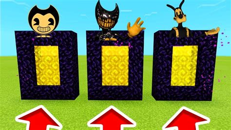 Minecraft PE DO NOT CHOOSE THE WRONG PORTAL Bendy InkBendy Boris