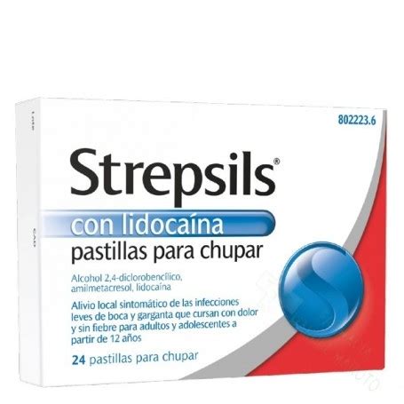 STREPSILS CON LIDOCAINA PASTILLAS PARA CHUPAR 24 PASTILLAS Farmacia