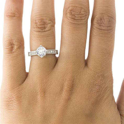 Pavé Set Engagement Ring for Round Diamond Adiamor