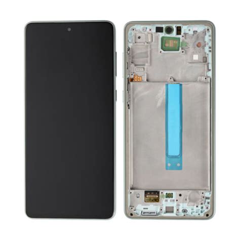 Screen Replacement With Frame For Samsung Galaxy A73 5G Green Ori Third