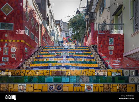 Escadaria Selaron Steps Rio De Janeiro Brazil Stock Photo Alamy