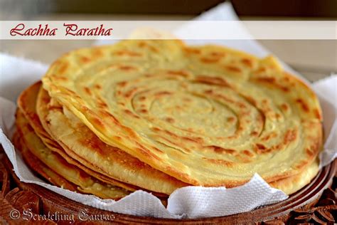 Lachha Paratha Or Crispy Flaky Layered Indian Flat Bread