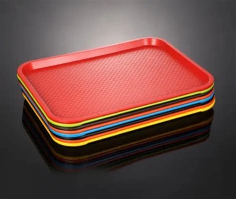 Plastic Fast Food Serving Tray Shape Rectangle Size 12x16inch At Rs