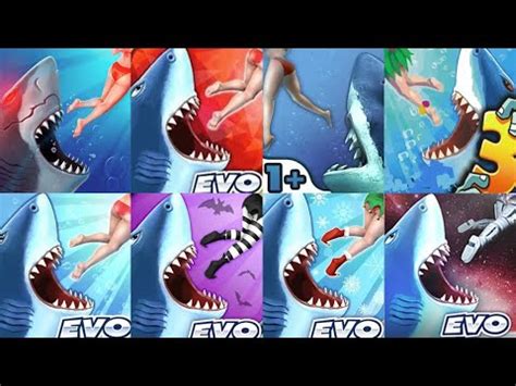 Hungry Shark Evolution SHARKNAROK FULL UPGRADED All 27 Sharks