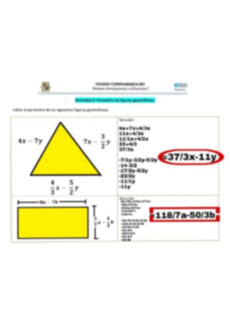 Figuras Geom Tricas Ares Y Per Metro Areas De Figuras Geometricas