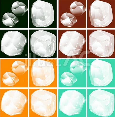 Free Vectors | 4 types of ice and 4 colors of back