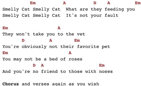 Smelly Cat Lyrics