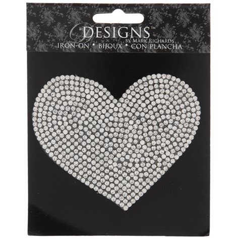 Clear Rhinestone Heart Iron On Applique Hobby Lobby 1198696