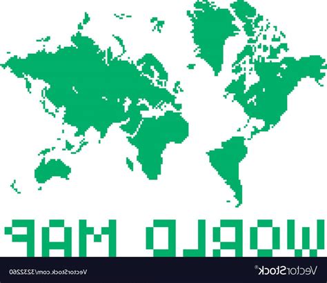 Pixel World Map Vector at Vectorified.com | Collection of Pixel World Map Vector free for ...