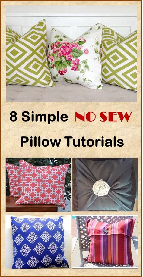 8 Simple No Sew Diy Pillow Tutorials Pillow Tutorial No Sew Pillow