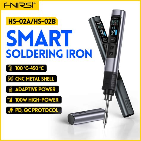 FNIRSI HS 02 Smart Electric Soldering Iron PD 100W Adjustable Constant