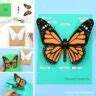 3D Monarch Butterfly Paper Craft The Craft Train