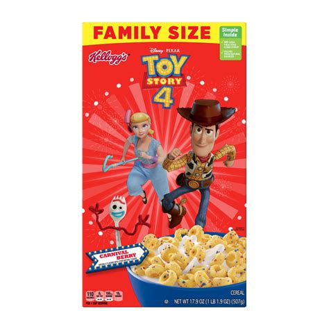 Kellogg's Disney Pixar Toy Story 4 Carnival Berry Cold Breakfast Cereal