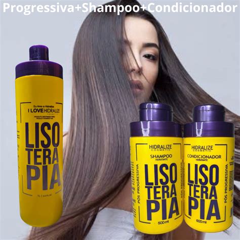 Progressiva Lisoterapia Sem Formol Lt Shampoo E Condicionador Ml