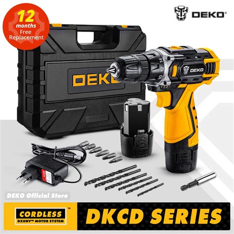 DEKO 12 16 20V MAX Perceuse visseuse électrique sans fil 18 1