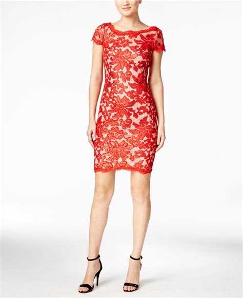 Calvin Klein Sequined Lace Illusion Sheath Dress White Sequin Dress