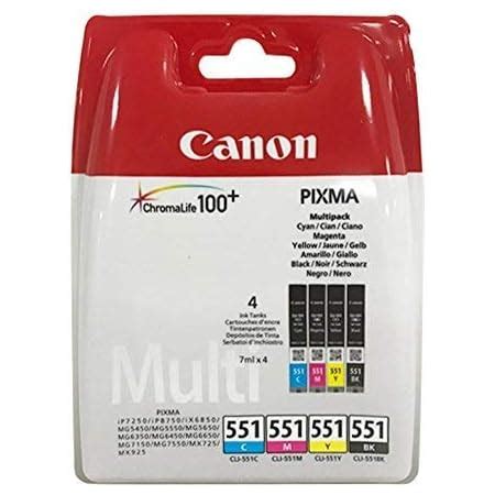 Paquet De 4 Cartouches D Encre D Origine Pour Canon PIXMA IP7250 8750