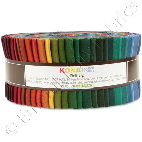 Robert Kaufman Kona Cotton New Dark Jelly Roll Up Emerald City Fabrics