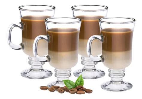 Jogo De Canecas Cappuccino Caf Chocolate X Cara Vidro Ml Mercadolivre