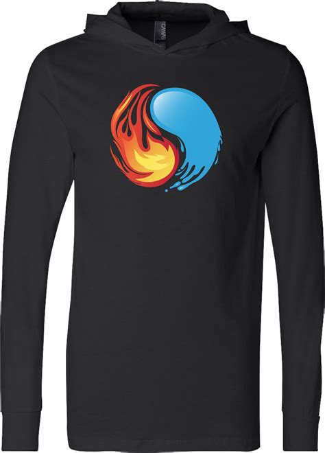 Yin Yang Fire And Water Yoga Lightweight Hoodie Yin Yang Fire And