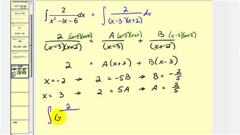 Integration Using Partial Fraction Decomposition Part 1 Youtube