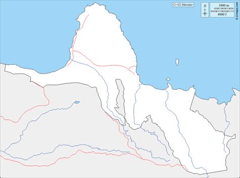 卡拉瓦县 免费地图 免费的空白地图 免费的轮廓地图 免费基地地图 边界 水文学 道路