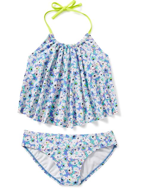 Ruffle Floral Print Tankini For Girls Old Navy