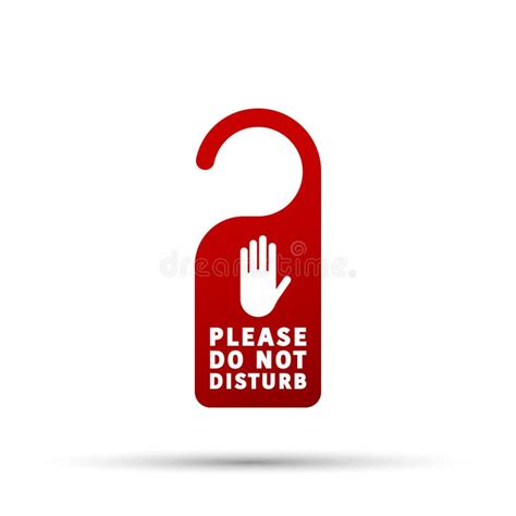 Please Do Not Disturb Label On White Background Vector Illustration