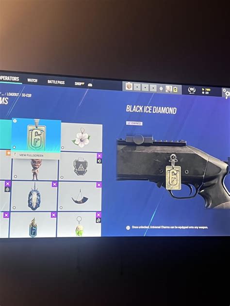 Black Ice Diamond Charm Rrainbowsixsiege
