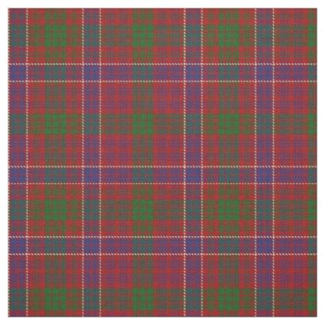 Clan Macrae Red Scottish Tartan Plaid Fabric Zazzle